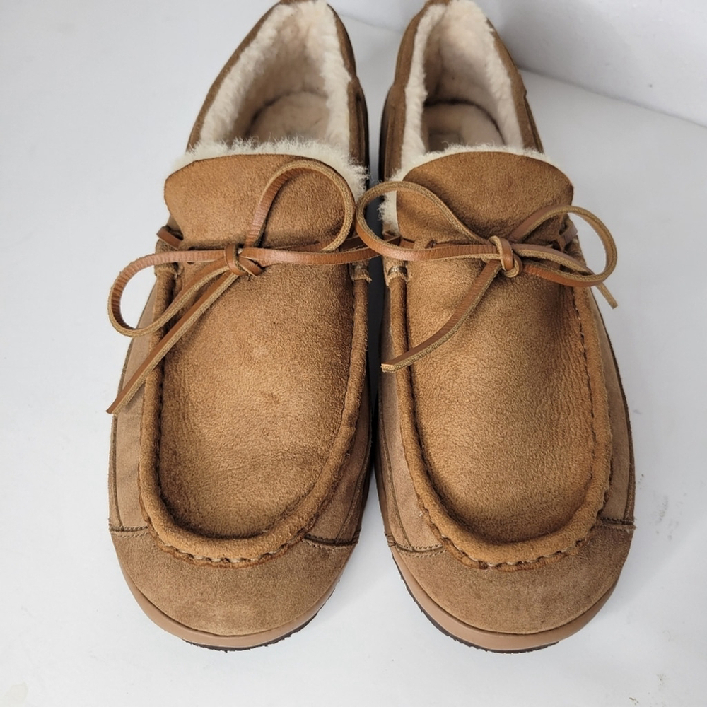 Ugg Parkdale Moc Toe Moccasin Houseshoes in Chestnut Men's Size 13 - Picture 5 of 11